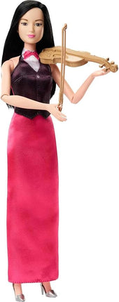 Barbie Careers Fashion Doll & Accessories, Violinist Musician Wearing Removable Performance Outfit with Violin & Bow