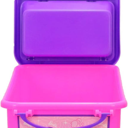 Barbie Store It All! Rolling Storage Bin – Extra-Large Organizer Case with Wheels & Handle for Barbie Dolls, Clothes, Accessories & Playsets – Pink Portable Travel Toy Box