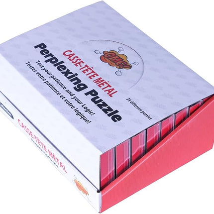 VolksRose 24pcs Brain Teaser Metal Wire Puzzles, Classical Mini Metal Puzzles Set, Mind Smart Game IQ Challenge Puzzle Games, Educational IQ Test Toy Lock Puzzle Gift for Adults Kids Teenagers