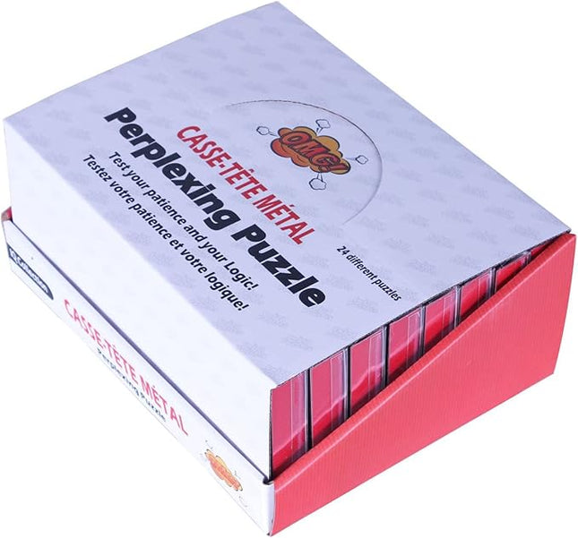 VolksRose 24pcs Brain Teaser Metal Wire Puzzles, Classical Mini Metal Puzzles Set, Mind Smart Game IQ Challenge Puzzle Games, Educational IQ Test Toy Lock Puzzle Gift for Adults Kids Teenagers