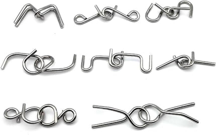 Zooshine 18 Sets Metal Brain Puzzles Teasers IQ Toys,Metal Puzzles Games for Adults Kids