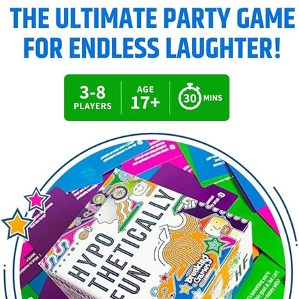 Hypothetically Fun - an Icebreaker Card Game, 350 Thought-Provoking Questions for Deeper Connections & Endless Laughs - Perfect for Game Night & Gatherings, Ages 14+