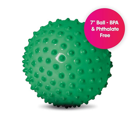 Edushape Original Sensory Ball for Baby - 7" Green Color Ball Enhances Gross Motor Skills for Kids 6 Months & Up