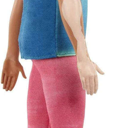 Barbie Fashionistas Ken Fashion Doll #192 with Brunette Cropped Hair & Vitiligo in Malibu Tank, Shorts & Sandals