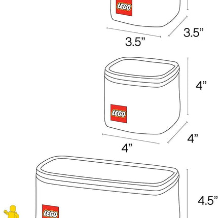 LEGO STORAGE ORGANIZER CUBES 3-PIECE SET