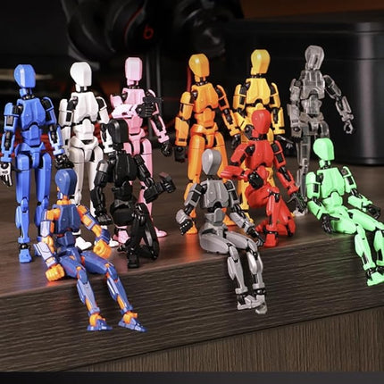 (Assembly Completed) 10 Packs T13 Action Figure Set, Dummy 13 3d Printed ActionFigure Toy Gifts for Kids, Robot 13 Action Figure Full Body Mechanical Doll Christmas Birthday Gift for Boys Girls