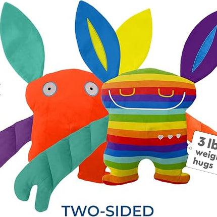 Bumpas Weighted Plush Toy – Machine Washable Calming Stuffed Animal for Kids – Arms and Body are Weighted to Give a Realistic Hug – Soft Companion for Playtime, Naptime & Travel (Fuss)