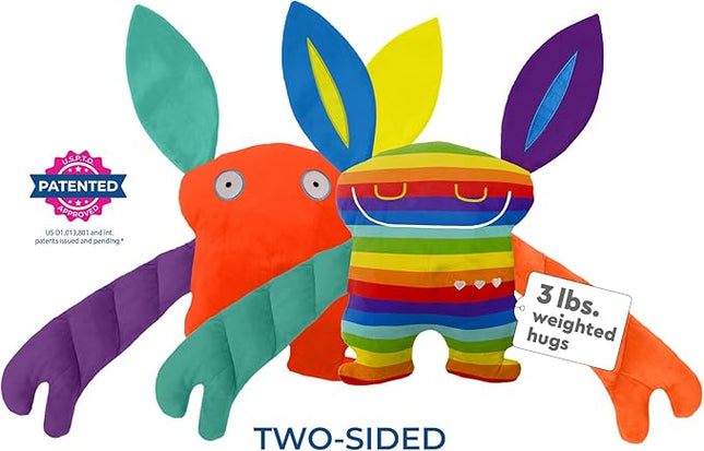 Bumpas Weighted Plush Toy – Machine Washable Calming Stuffed Animal for Kids – Arms and Body are Weighted to Give a Realistic Hug – Soft Companion for Playtime, Naptime & Travel (Fuss)