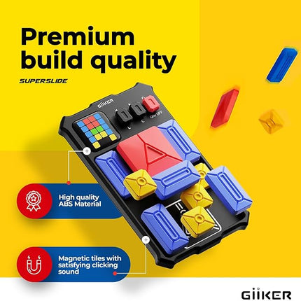 GiiKER Super Slide Puzzle Games, Original 500+ Challenges Brain Teaser Puzzle, Toys for Kids Teens, Travel Games Birthday Gifts Stocking Stuffers for Boys Girls, Activities for Road Trips