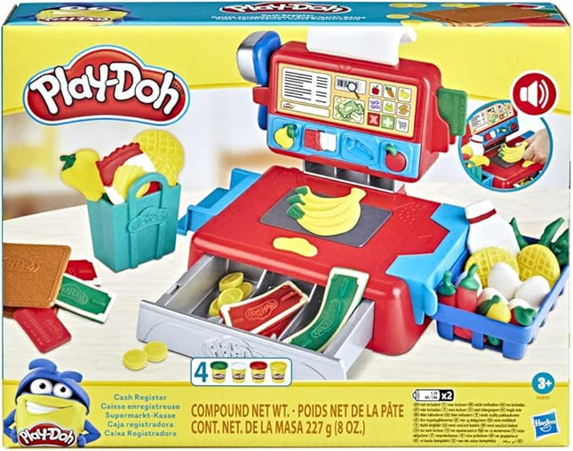 Play-Doh Cash Register Toy for Kids 3 Years and Up with Fun Sounds, Play Food Accessories, and 4 Non-Toxic Colors