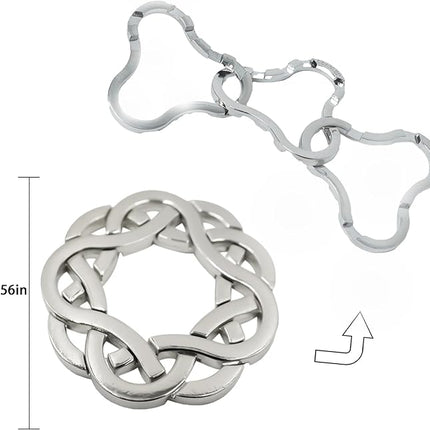 Metal Brain Teasers Puzzles for Kids and Adults 3D Unlock Interlocking Puzzles IQ Logic Test Disentanglement Educational Toy for Kids Adults