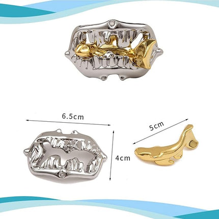 FantasyDay 6 Pcs Brain Teaser Puzzle,Metal Puzzle, Unlock Interlock IQ Test Game, Magic Trick Toy Gift for Kids and Adults