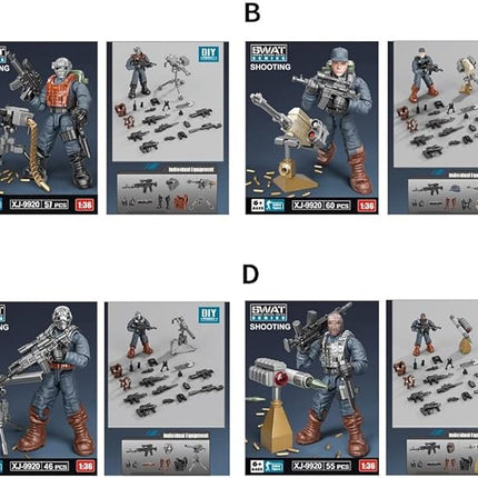 YEIBOBO ! Army Men Set SWAT Team Military Action Figures Mini Soldier Model Toys and Gear Accessories for Kids 6+ (Defence SWAT XJ-9920)