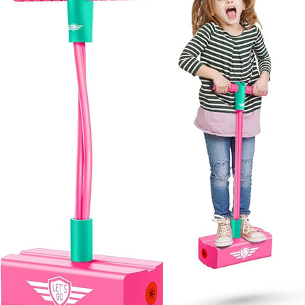 CUUGO LET'S GO! CG Jumping Promotes Growing Taller- Pogo Stick Foam Pogo Jumper for Kids, Toys for 3-12 Year Old Boys Girls Outdoor Toys Indoor Toys Fun Gifts Christmas Stocking Stuffers Gifts