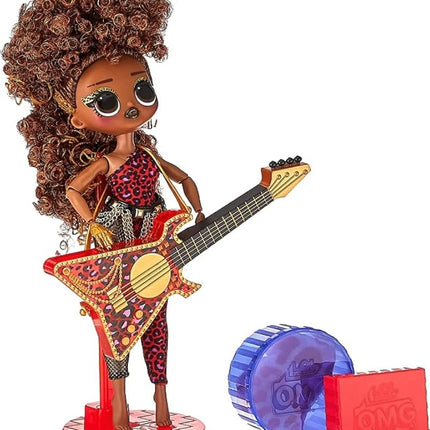 L.O.L. Surprise! OMG Remix Rock Ferocious Fashion Doll with 15 Surprises Including Bass Guitar, Outfit, Shoes, Stand, Lyric Magazine, & Record Player Playset, Kids Gift, Toys Girls Boys Ages 4 5 6 7+