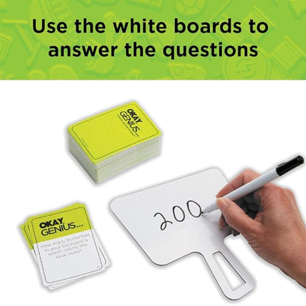 PlayMonster Okay, Genius… Fun Family Game Night Card Game for Teens, Friends & Home - Share Your Opinions on Ridiculous Topics - What Do You Have in Mind?! - for Ages 14 & Up