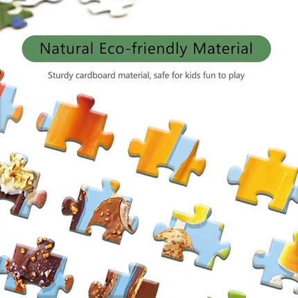 300 Piece Jigsaw Puzzles Popsicles and Macarons for Adults Teens and Kids Family Happy Gift Idea (Pack of 2) (Popsicle+Macaron)