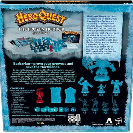 Avalon Hill HeroQuest The Frozen Horror Quest Pack, Dungeon Crawler Game for Ages 14+, Requires HeroQuest Game System to Play