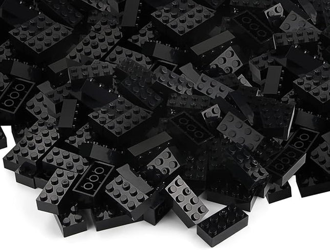 Feleph 320 Pieces 2x4 Black Bricks Classic Building Creative Play Blocks Set Parts Toy Accessories Compatible with 3001 Major Brick Brands (Black)