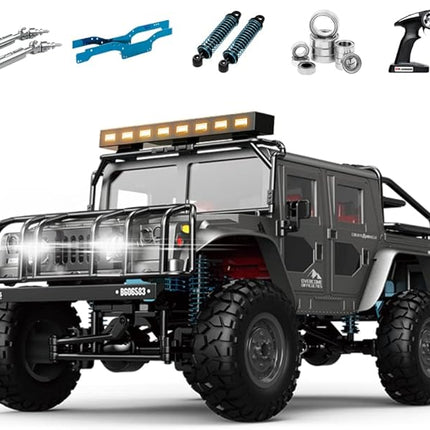 The perseids RC Truck RC Rock Crawler 1/12 Full Scale 4WD Remote Control Car Racing Vehicle Semi Truck and Trailer, 20km/h Offroad RC Truck RTR Climb Model Toys Hobby Grade RC Crawler with Metal