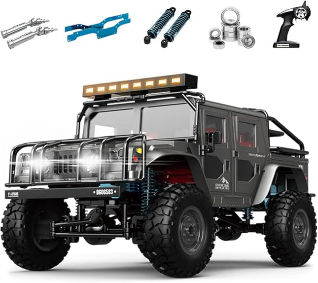 The perseids RC Truck RC Rock Crawler 1/12 Full Scale 4WD Remote Control Car Racing Vehicle Semi Truck and Trailer, 20km/h Offroad RC Truck RTR Climb Model Toys Hobby Grade RC Crawler with Metal
