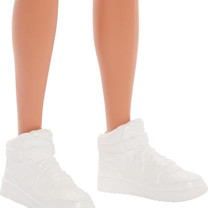 Barbie Fashionistas Ken Doll #227 with Look Inspired by The Totally Hair Look, Brunette with Short Beard & Slender Body Type, 65th Anniversary Collectible