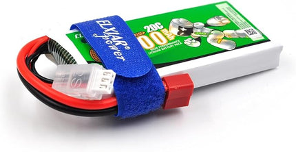 (2-Pack) 7.4V 2700mAh 20C Li-Po Battery Replacement for WLTOYS 12428 1/12 RC Car with Deans-T Plug and 2S Balance Charger Upgrade Rechargeable Pack