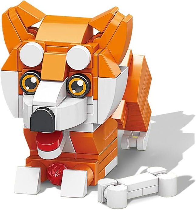 Shiba Inu Mini Dog Building Blocks Set, Micro Bricks Animals Building Toys, Party Favors Pet Toys Gifts for Kids