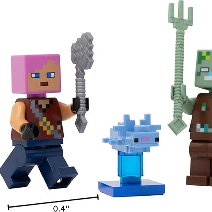 LEGO Minecraft: Adventurer with Drowned and Axolotl Combo Pack - 6+