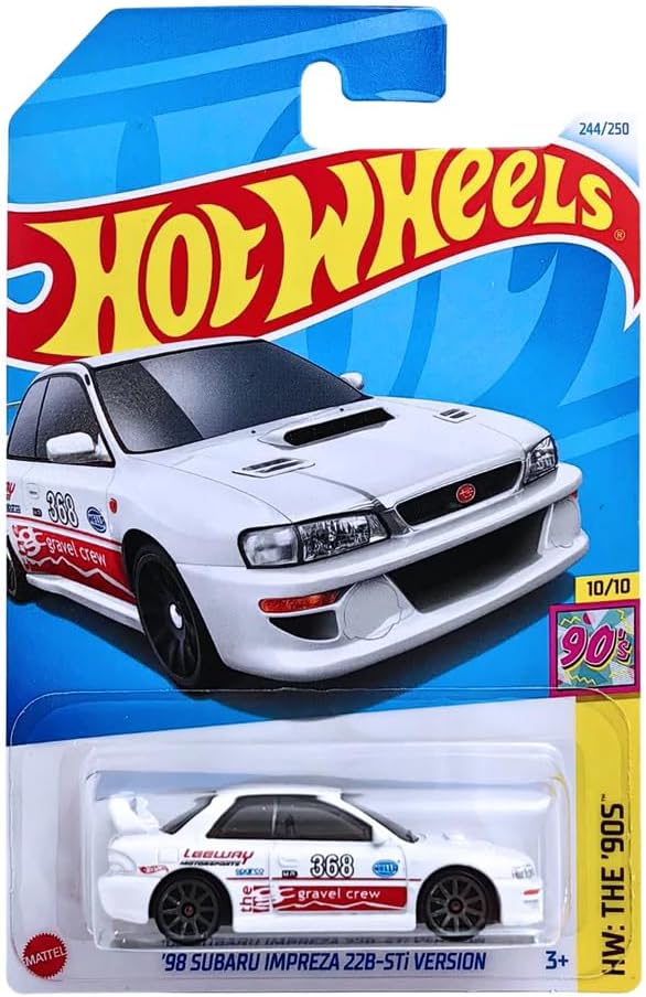 Hot Wheels - '98 Subaru Impreza 22B-STi Version - HW: The '90s 10/10 - HTB12 - Short Card - Hella - Sparco - The Gravel Crew - Mattel 2024 - 1:64