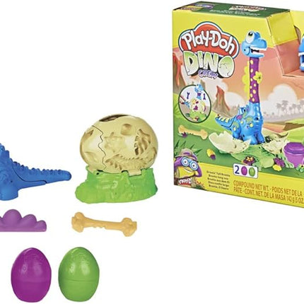 Play-Doh Dino Crew Growin' Tall Bronto Toy Dinosaur for Kids 3 Years and Up with 2 Eggs, 2.5 Ounces Each, Non-Toxic