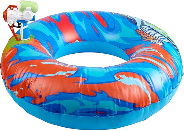 NERF Super Soaker Hydro Battle Ride-On Cruiser – Inflatable Pool Float with Pool-Fed Mega Water Blaster