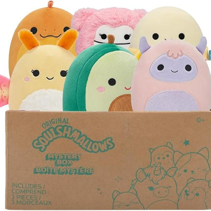 Squishmallows Original Mystery Box 5-Inch Plush 6 Pack Styles Will Vary in Surprise Box That Includes Six 5" Plush