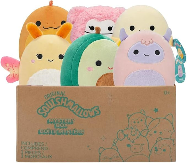Squishmallows Original Mystery Box 5-Inch Plush 6 Pack Styles Will Vary in Surprise Box That Includes Six 5" Plush