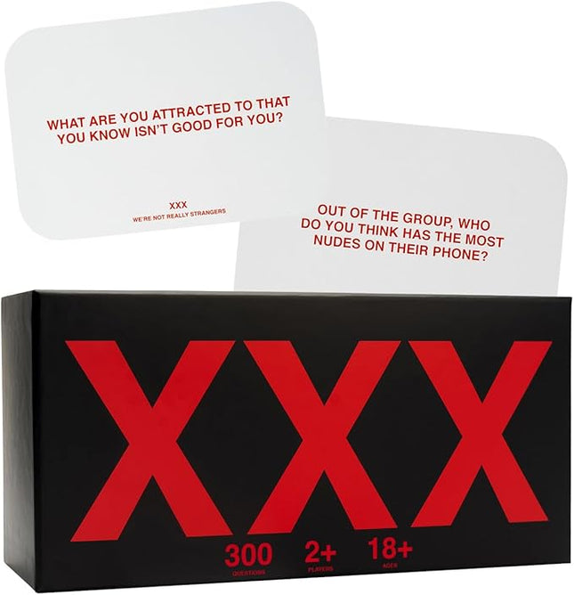 WE'RE NOT REALLY STRANGERS Adult Edition Card Game - 300 Conversation Cards for Memorable Game Nights, Parties, & Bachelorette Parties - Meaningful Games for Adults and Friends, 18+, 2-6 Players