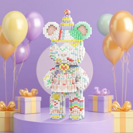DAHONPA Animal Birthday Bear Micro Building Blocks Set (3680 Pieces) Gift for Adults and Kids