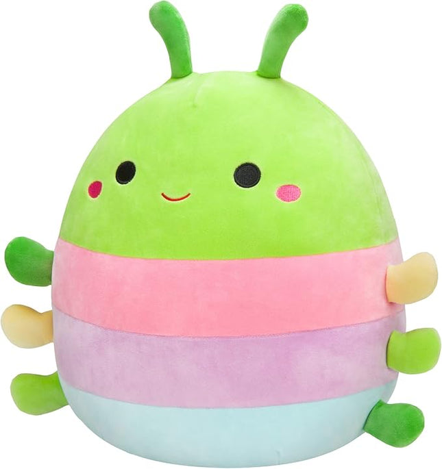 Squishmallows Original 14-Inch Rutabaga Caterpillar with Multicolored Stripes - Large Ultrasoft Official Jazwares Plush
