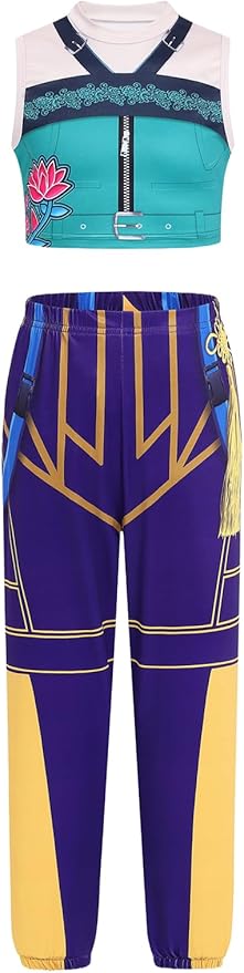 Girls Demon Pop Singer Hunters Costume 3-14 Years Stage Dance Idol Cosplay Outfit, Kids Halloween Costumes