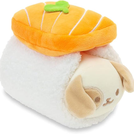 Anirollz Puppiroll Plush in Salmon Sushi – Kawaii Stuffed Animal with Removable Costume – Cute Squishy Plush Toy Gift for Girls & Kids