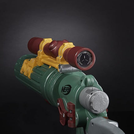 Nerf LMTD Star Wars Boba Fett's EE-3 Blaster, The Book of Boba Fett, Illuminated Scope, 3 Drums, 12 Elite Darts, Blaster Sounds