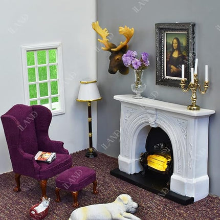 iLAND Miniature Dollhouse Accessories fits Barbie Furniture, Glass Vases w/ Dried Flowers Set for Dollhouse Furniture Antique (Luxurious 3pcs)(Luxurious 3pcs)