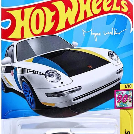Hot Wheels '96 Porsche Carrera Myles Walker HW: The 90's 1/10 (174/250) HTF01 White 2024 + Protector Short Card Frikimonkey