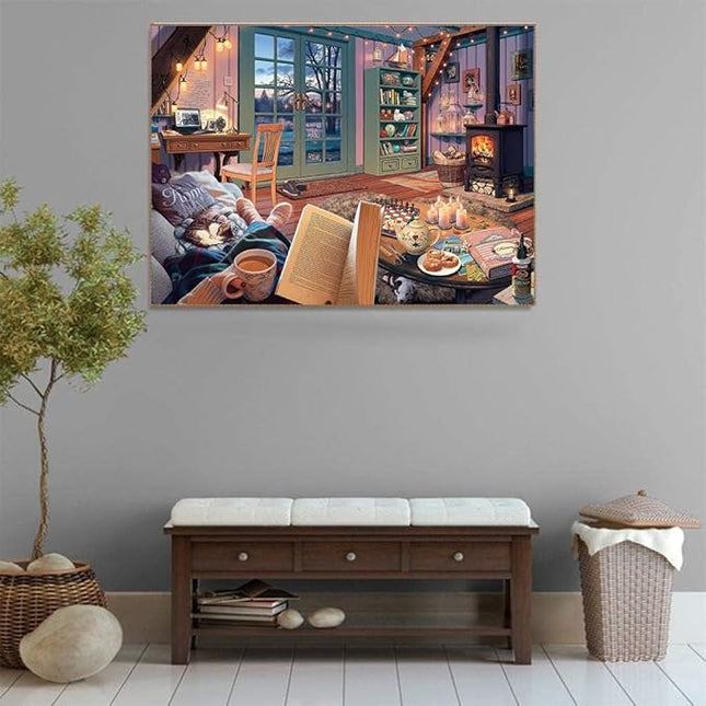 500 Piece Puzzles for Adults Cozy Room 20.5 x 15 Inch 500 Piece Jigsaw Puzzles for Kids Adults Puzzles 500 Pieces for Adults Holiday Educational Challenge Toy