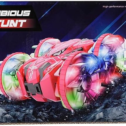 4WD Waterproof RC Car, 2.4 GHz Land & Water Remote Control Car Remote Control Boat for kids, 360°Rotation RC Truck Stunt Cars with LED Lights, Boys Girls Gifts All Terrain Water Beach Pool Toy