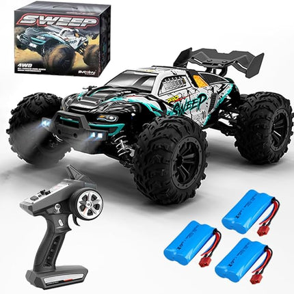 X-Verse 1:16 Fast Brushless RC Car for Adults, Max 50 mph, 4X4Off Road Remote Control Truck, 4WD High Speed Drift RC Car, All Terrain RC Truggy(3 Battery)