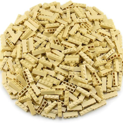 Feleph 360 Pieces 1x4 Bricks Tan Classic Parts Bulk Building Creative Play Blocks Set Toy Basic Accessories Compatible with 3010 3066 Major Brands