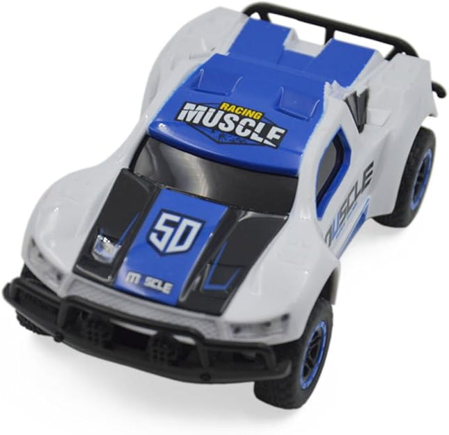 Blomiky 9 MPH High Speed Race RC Car 4WD 1:43 Scale 2.4G 4WD Electric Remote Control Car Vehicle D143 Blue White