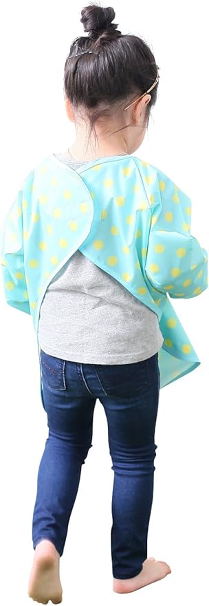 Kids Waterproof Art Smock – Long Sleeve Apron for Painting, Baking, Sensory Play (Ages 1–10)