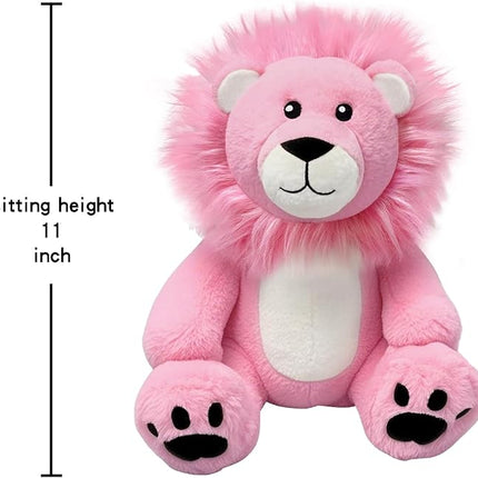 Pink Lion Stuffed Animal - Cute Lion Plush Toy for Kids & Adults - Birthday Surprise & Room Decor -A Cuddly Companion for Everyday hugs and Bedtime