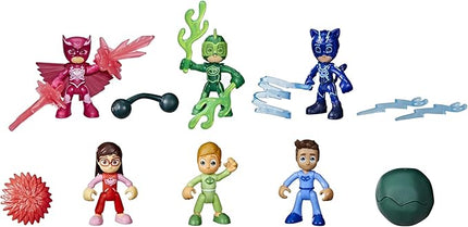 PJ Masks Hasbro Nighttime Heroes Figure Set Preschool Toy, 6 Action Figures and 11 Accessories for Kids Ages 3 and Up